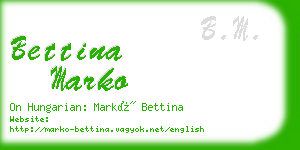 bettina marko business card